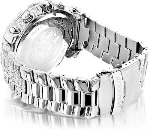 Vista 2 de LUXURMAN Iced Out Reloj de diamantes con cronógrafo 2ctw de diamantes Escalade, Cronógrafo