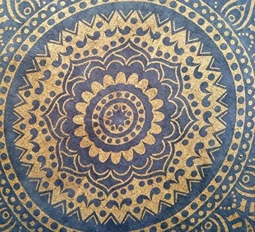 Vista 4 de Cojín redondo grande dorado para el suelo, funda otomana, almohada para meditación, cojín de suelo para adultos, puf otomano, fundas de tiro