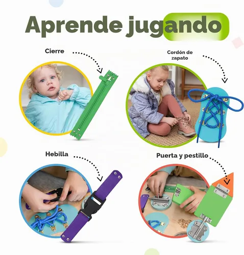 Vista 7 de deMoca - Panel sensorial Montessori de madera para niños pequeños, actividades de aprendizaje para niños pequeños en edad preescolar que los ayudan