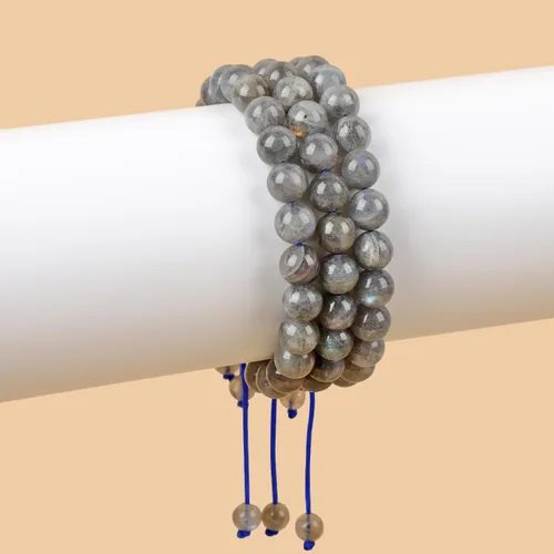 Vista 2 de AD Beads Pulseras de piedras preciosas unisex de 0.315 pulgadas (0.315 in), macramé curativo ajustable de 7 a 9 pulgadas Usa esta pulsera
