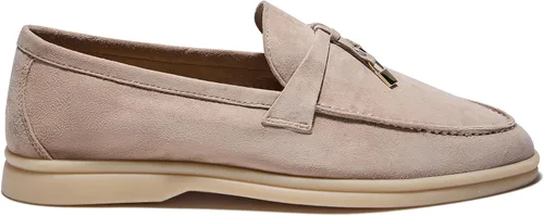 Vista 2 de Mocasines de piel de ante de diseño prémium con dijes de verano para mujer