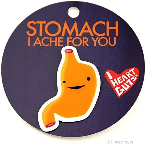 Vista 2 de estómago Lapel Pin I Ache for you I Heart Guts.