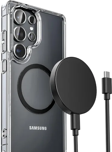 Vista 8 de Cargador magnético para Samsung, carga inalámbrica rápida para Galaxy S26 Ultra, S25 S24 Plus y dispositivos Android - USB tipo C (6 pies)