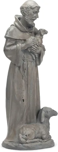Vista 3 de Roman Estatua de jardín de San Francisco de 15.25 pulgadas de alto
