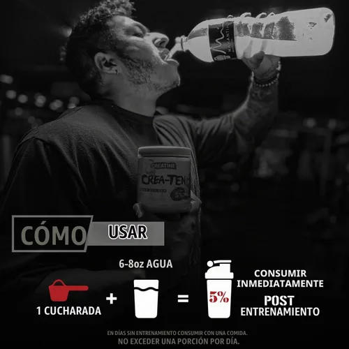 Vista 4 de 5% Nutrition CreaTEN - Mezcla de polvo de creatina saborizada (Push Pop)