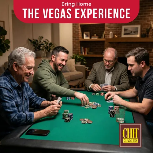 Vista 5 de 100 piezas de fichas de póquer con diseño de Las Vegas en bandeja de plástico transparente