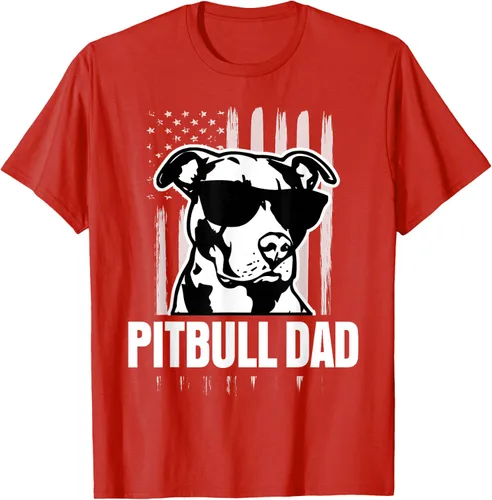 Vista 49 de Pitbull Dad - Camiseta para hombre con orgullo American Pit Bull Dog, Negro, S