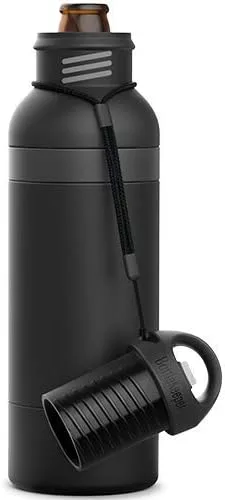 Vista 6 de BottleKeeper X - Botella aislada al vacío de doble pared con un abrebotellas integrado en la tapa atada – Cuello largo de 12 onzas – Protege