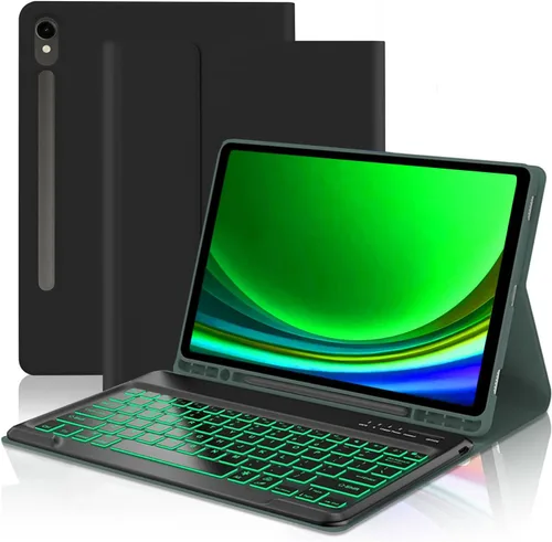 Vista 15 de Funda para teclado para Samsung Galaxy Tab S6 Lite de 10.4 pulgadas 2024 2022/2020 SM-P610/P613/P615/P619, funda para teclado Bluetooth inalámbrico