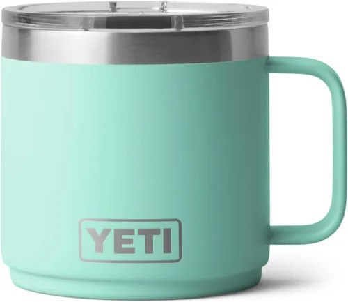 Vista 23 de YETI Rambler - Taza apilable de 14 onzas, aislada al vacío, de acero inoxidable con tapa MagSlider Stackable Violeta ultramar
