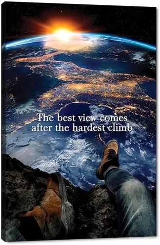 Vista 72 de Arte de pared motivacional Zero Talent Required - Póster de 10 claves del éxito, impresiones con citas positivas, decoración inspiradora de pared