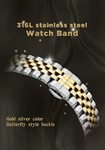 Vista 5 de BRIGADA Relojes para hombre, marca suiza, bonito y clásico, de lujo, dorado, mecánico, automático, para hombre, Oro