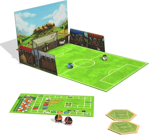 Vista 3 de CATAN Expansión de escenario de fiebre de fútbol: ¡comienza la diversión definitiva del día de partido! Juego de estrategia, juego familiar