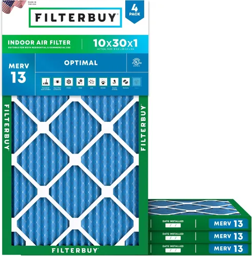 Vista 19 de Filterbuy Filtro de aire MERV 13 de 8 x 14 x 1 pulgadas, protección óptima contra el humo y la alergia (paquete de 4), filtros electrostáticos
