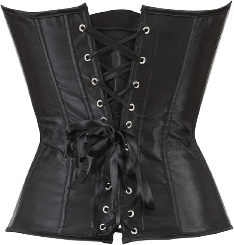 Vista 3 de frawirshau - Corsés para mujer, talla extragrande, corsé negro, sexy, corsé, bustier, top de lencería