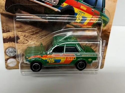 Vista 2 de Matchbox Off Road Rally 2020 1970 DATSUN 510 RALLY fundido a presión 1/12
