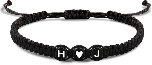 Vista 83 de Pulseras con iniciales para mujeres y hombres, regalos para novia, novio, pulseras de letras "I Love You", regalos para ella, él, mejor amigo
