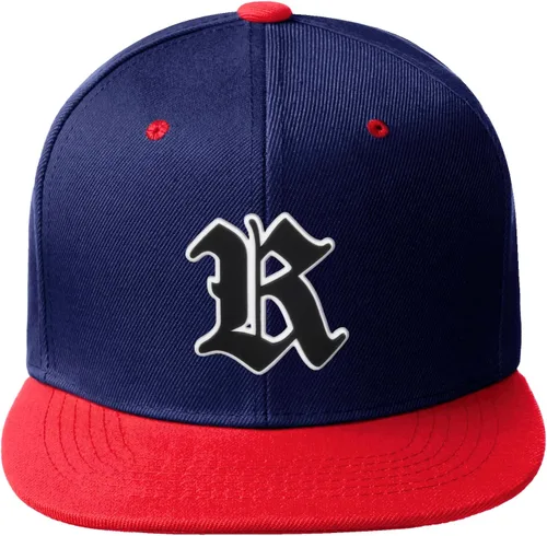 Vista 365 de Daxton Gorra clásica con visera de billete plano con letras del alfabeto inglés antiguo de la A a la Z