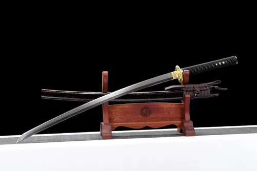 Vista 4 de Katana de acero forjado a mano de 41 pulgadas, espada samurái funcional de espiga completa con hoja pulida de espejo muy afilada, Katana de dragón