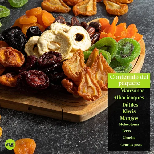 Vista 4 de NUT CRAVINGS - Cesta de regalo con arreglo floral de frutas secas navideñas en cesta de regalo de madera en forma de manzana + bandeja (9 surtido)