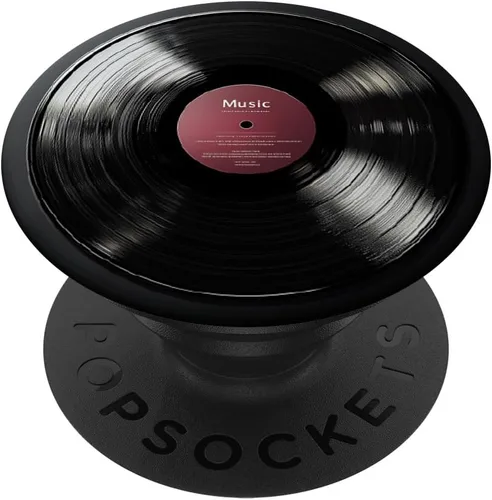 Vista 8 de Red Vinyl Record Player Vinyl Collector Retro Music Lover PopSockets PopWallet for MagSafe
