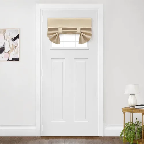 Vista 17 de HOMEIDEAS Cortinas Opacas para Aula para Puerta Principal, Cubierta de Ventana de Puerta de Aula, Persianas de Privacidad con Aislamiento Térmico