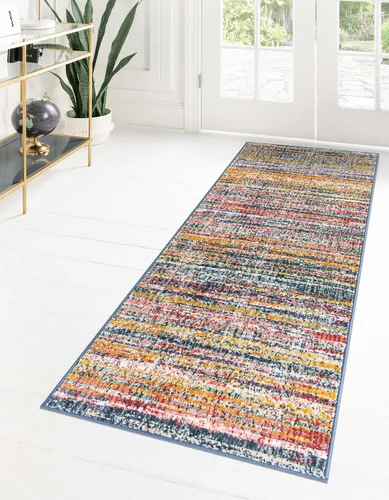 Vista 48 de Unique Loom Gemstone Collection - Alfombra de área - Topacio (2' x 3' 1" Rectángulo Azul/Azul Marino)