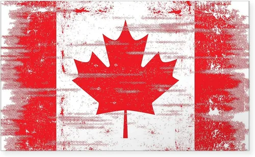 Vista 12 de CafePress Adhesivo rectangular con bandera de Canadá de Alberta para parachoques