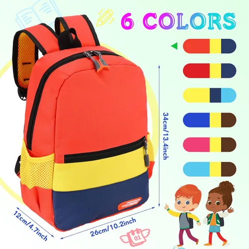 Vista 2 de Amylove Mochila para niños preescolares, 6 unidades, a granel, bolsas de jardín de infantes, Como se muestra en la imagen, Estilo lindo