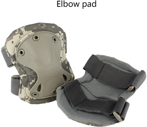 Vista 4 de Rodilleras tácticas de camuflaje y coderas para Airsoft Paintball Caza Ejército Patín Deportes al aire libre