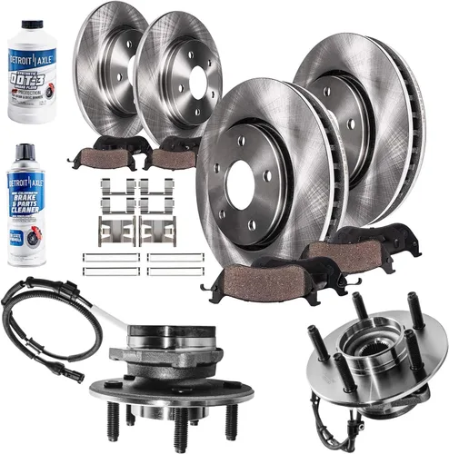Vista 47 de Detroit Axle - Rotores de freno para Chrysler 200 2015 2016 2017, Rotores de freno de disco de reemplazo: 12.01" pulgadas delantero y 10.95