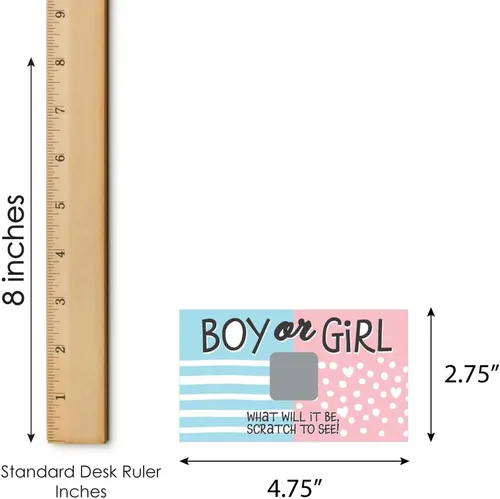Vista 6 de Big Dot of Happiness Boy Baby Gender Reveal – Juego de fiesta de equipo para niños o niñas – Juego de baby shower – 22