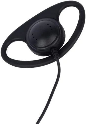 Vista 4 de Auricular con anillo en D compatible con Motorola XPR3300e XPR3500e Gancho de oreja con anillo en D, micrófono PTT en línea, para XPR3500e
