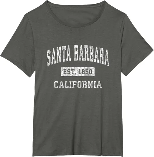 Vista 54 de Camiseta deportiva clásica de Santa Bárbara California CA, Negro, S