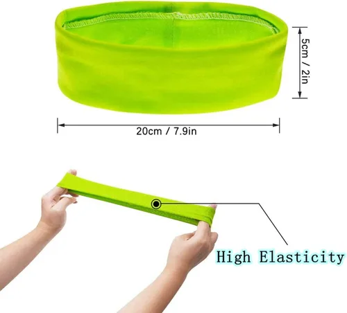 Vista 4 de 14 diademas de yoga, coloridas diademas deportivas de algodón, banda elástica de moda para mujeres, hombres, niñas, deportes, pilates, fitness