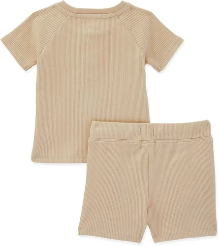 Vista 2 de Burt's Bees Baby Conjunto de camisa y pantalón para bebé, paquete de traje superior e inferior, 100% algodón orgánico