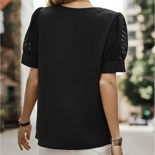 Vista 6 de Summer Tops for Women 2023 Teen Girls Tunic Tops Flowy Travel Vintage Tees Tshirts Fashion Tops Summer Blouses