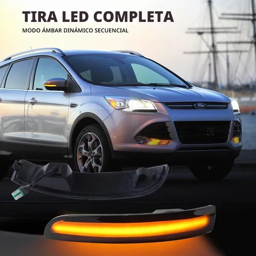 Vista 3 de Luces LED de señal de giro para espejo lateral para Ford Focus ST RS 2012-2018, para Ford Kuga Escape Ecosports 2013-2018, C-Max 2013-2017, Lentes