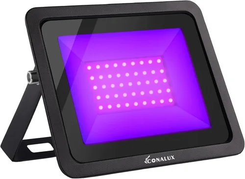 Vista 8 de Luz negra LED de 395 nm de 10 W con enchufe e interruptor estándar de EE. UU., cable de alimentación de 4.9 pies, luz negra impermeable IP66 se