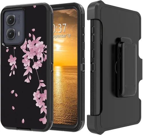 Vista 139 de Funda para Moto G Stylus 5G 2023 con funda de clip para cinturón y soporte, resistente de doble capa, resistente a prueba de golpes, para Motorola