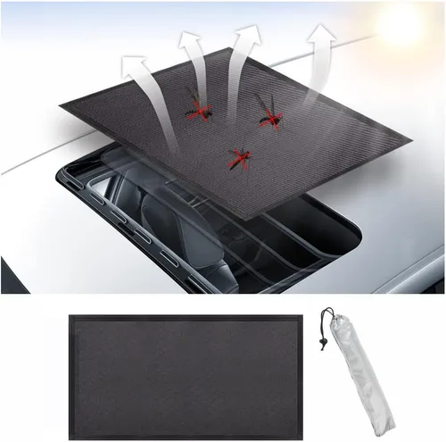 Vista 7 de Parasol magnético de malla para techo de coche, red magnética de protección solar, cubierta de techo de coche, pantalla magnética de techo con malla