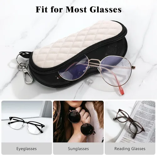 Vista 152 de MoKo - Estuche suave, ultra ligero, de neopreno, para lentes de sol, con cremallera y clip para cinturón