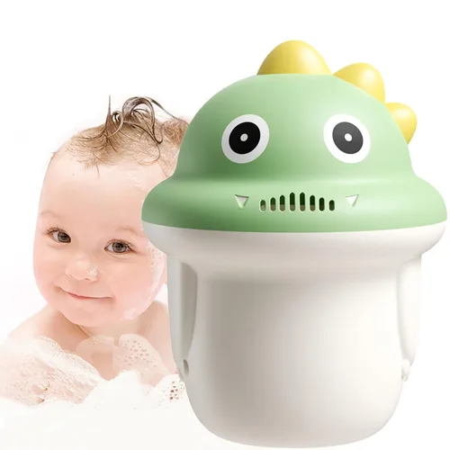 Vista 2 de Enjuague Champú Enjuagador Bebé Enjuague Taza de baño para bebé Enjuagador Lavar la taza de pelo protegiendo los ojos del bebé (verde)