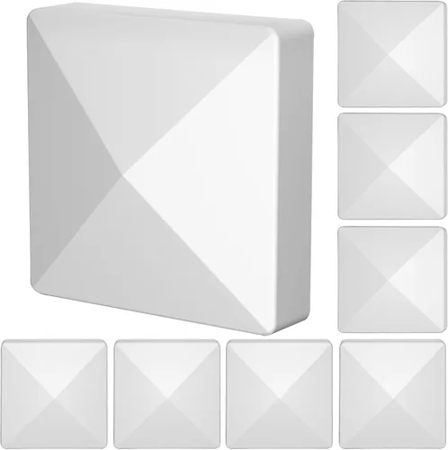 Vista 11 de RECTOO Tapas para Postes de Vinilo 4x4 Blancas (Tamaño Interno Real de 4.00" - NO para Postes de Madera), Remates Superiores de Pirámide