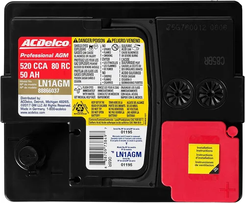 Vista 4 de ACDelco Oro LN1AGM 36 meses de garantía AGM BCI Group LN1 Batería