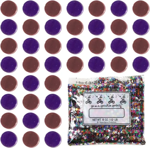 Vista 78 de Confetti Circle 1/4" Negro, Azul Marino Combo - 2 bolsas de media onza (1 oz) (8550/9971)