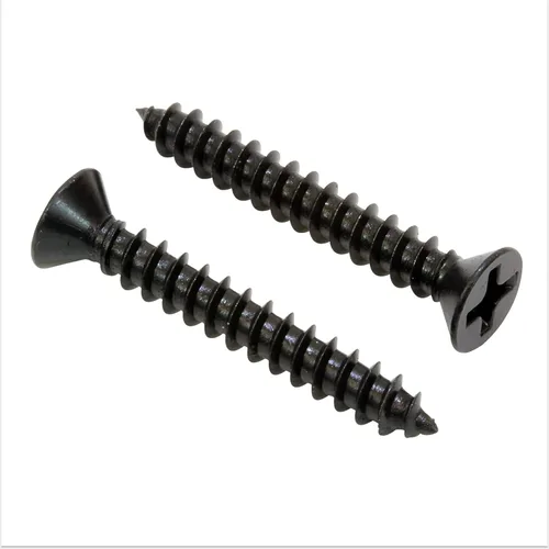 Vista 9 de Bolt Dropper Tornillos para madera #8 x 1 pulgada, paquete de 100 – Tornillo Phillips de cabeza plana de acero inoxidable recubierto de xylan negro