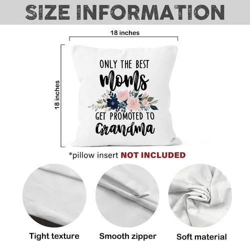 Vista 7 de Only The Best Moms Get Promoted to Grandma Gifts - Funda de almohada de 18 x 18 pulgadas, para abuela, abuela, abuelos, bebé, anuncio de embarazo