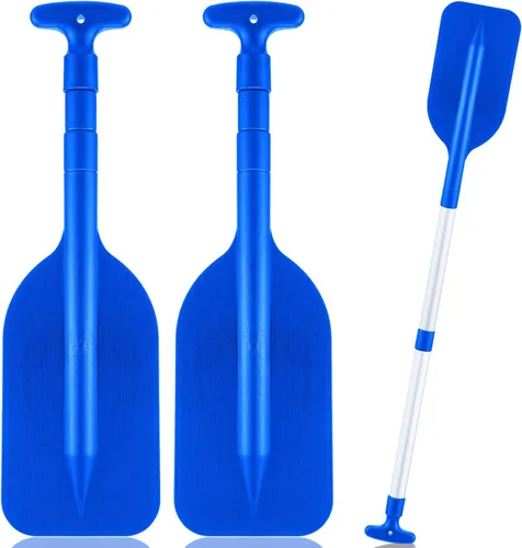 Vista 8 de Tradder 2 remos telescópicos plegables para kayak, remo de 21.3 a 41.7 pulgadas, remo de plástico de aluminio, remo de longitud ajustable
