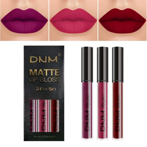 Vista 30 de evpct Juego de 2 lápices delineador de labios y lápiz labial líquido mate de 24 horas, color ciruela púrpura, maquillaje para mujer, lápiz labial